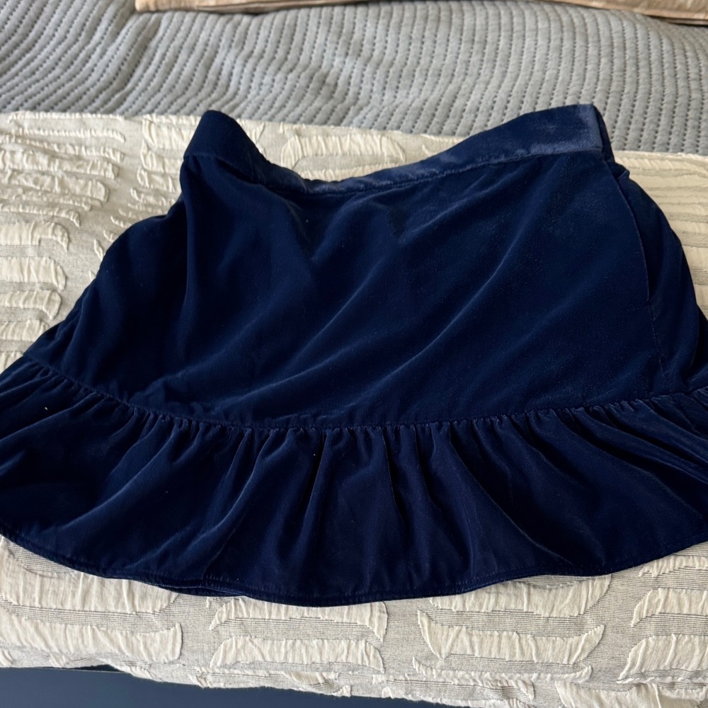 JCrew Elegant velour Navy Blue Women's mini Skirt